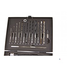 HBM 67-osainen teräsarja, joka sisältää kannet, porat ja pikavaihtoterän pidikkeet