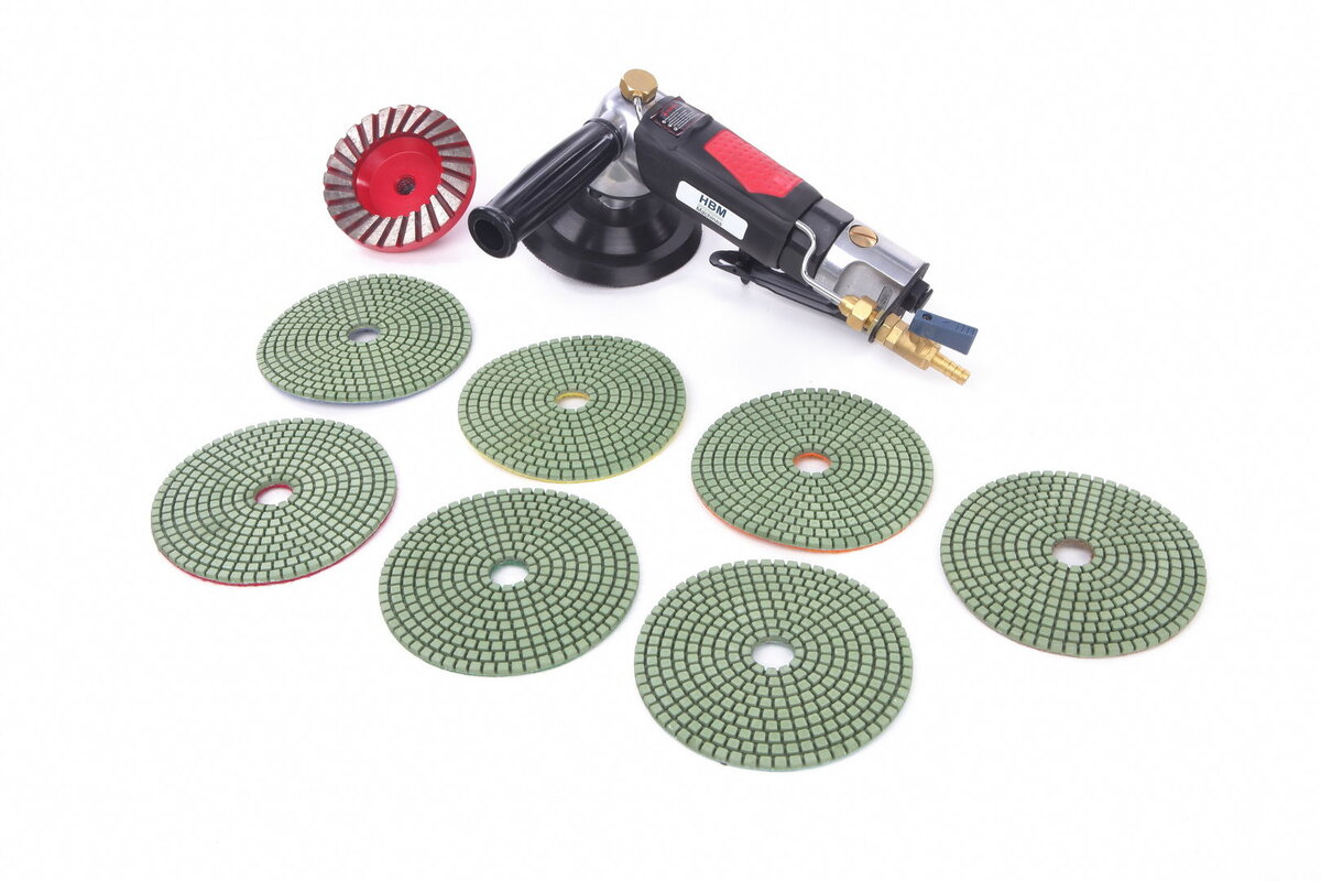 HBM 125 mm. Profi Natte schuurmachine en Polijstmachine