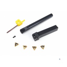 Hbm 9-delt indvendigt og udvendigt gevindskæreværktøjssæt med hm-indsatser