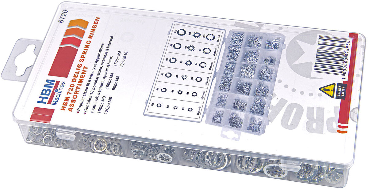 HBM 720 Piece Spring Rings Assortment