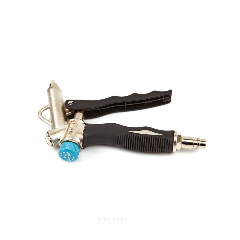 Hazet pneumatisk blåspistol med kort och lång näsa och tryckregulator - 9040-4