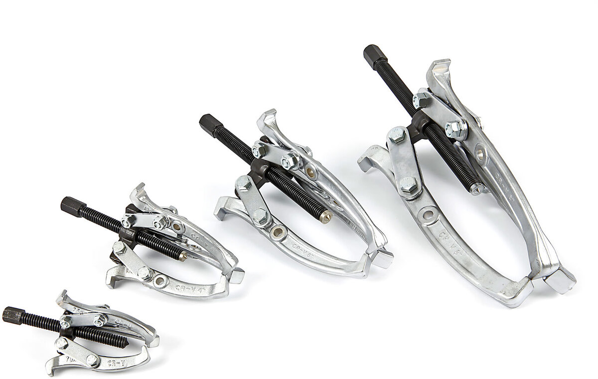 HBM 72 piece 2 and 3 arm pulley puller set 75/100/150/200 mm. HBM 72 piece 2 and 3 arm pulley puller set 75/100/150/200 mm.