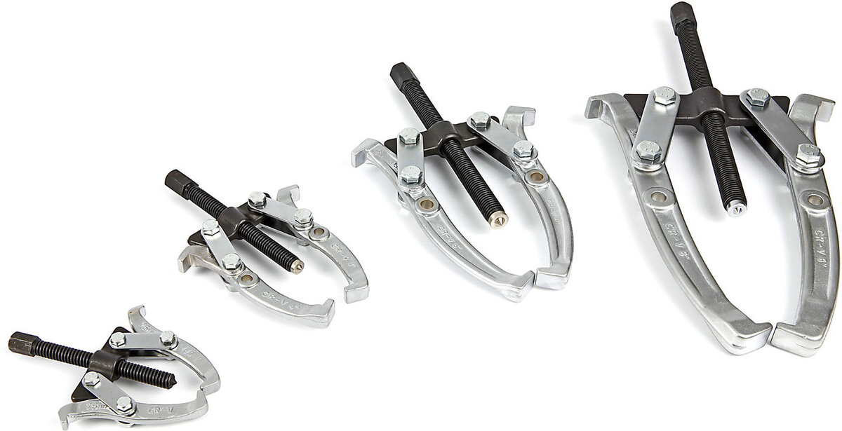 HBM 72 piece 2 and 3 arm pulley puller set 75/100/150/200 mm. HBM 72 piece 2 and 3 arm pulley puller set 75/100/150/200 mm.