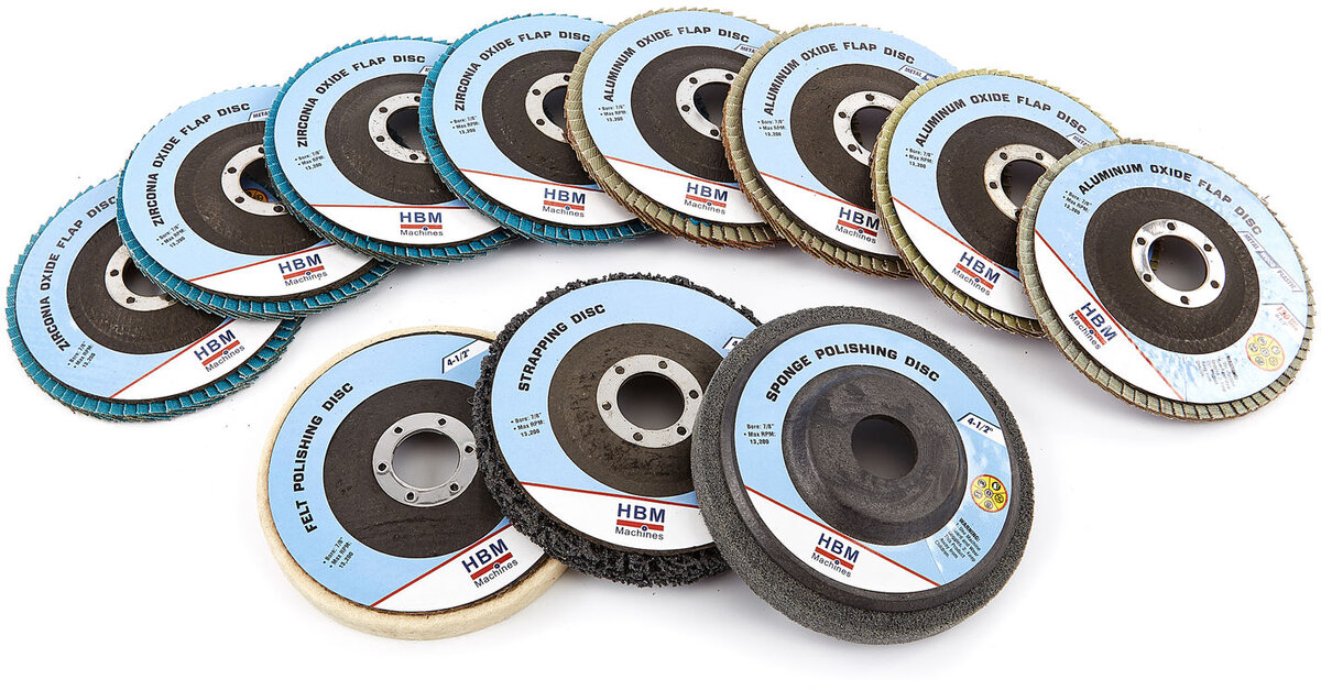 Hbm 11-delt slibning / slibning og poleringssæt til vinkelsliberen Hbm 11-delt slibning / slibning og poleringssæt til vinkelsliberen