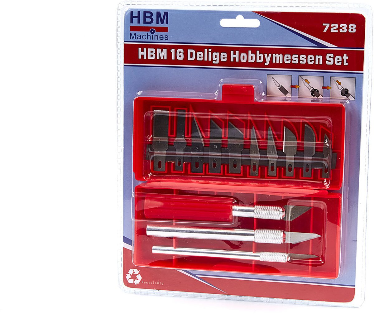 HBM 16 Piece Hobby Knives Set HBM 16 Piece Hobby Knives Set
