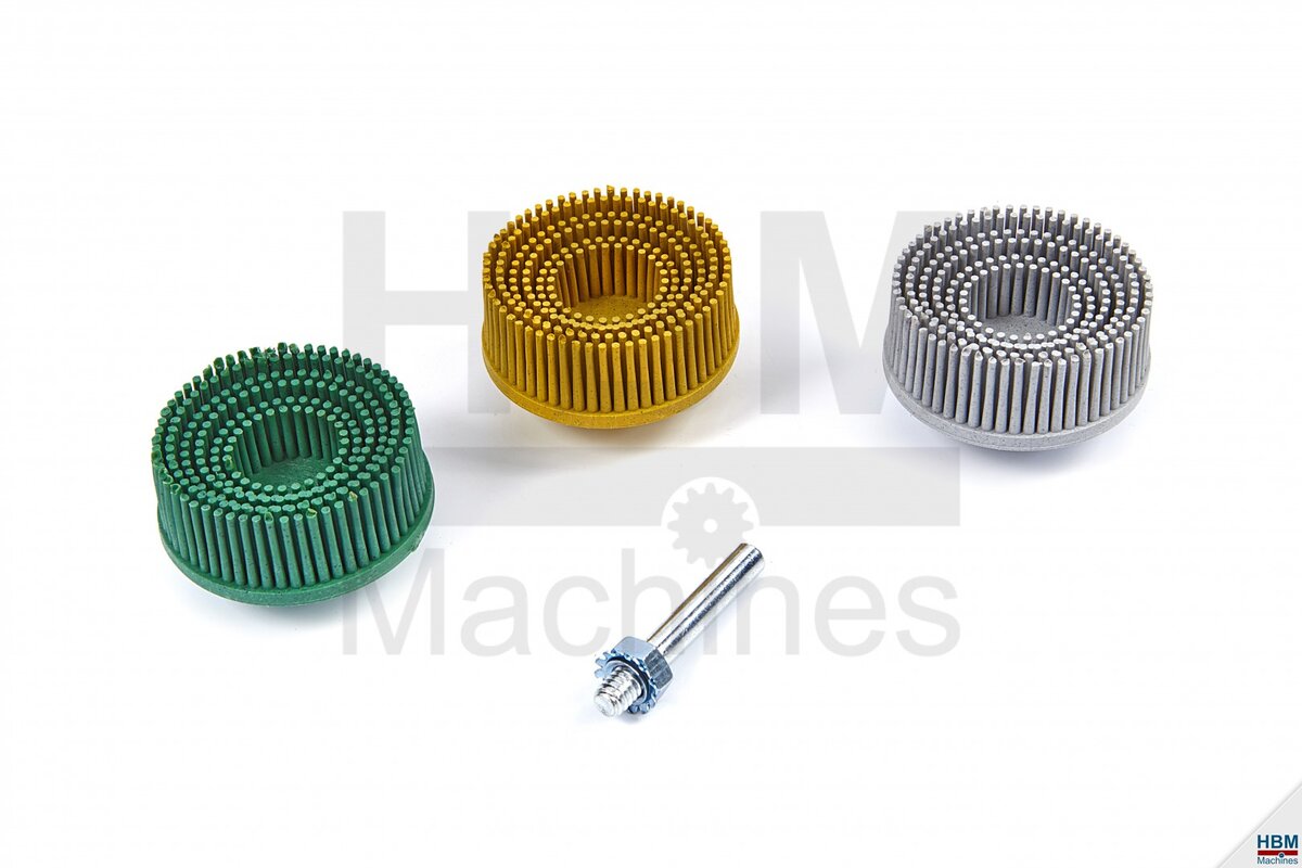 HBM 3-piece bristle disc set with 6 mm. stylus receptacle.