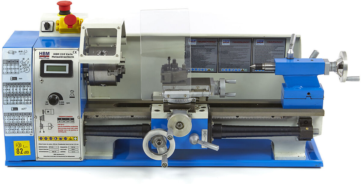 HBM 210 vario metal lathe with HBM a0 quick-change holder HBM 210 vario metal lathe with HBM a0 quick-change holder