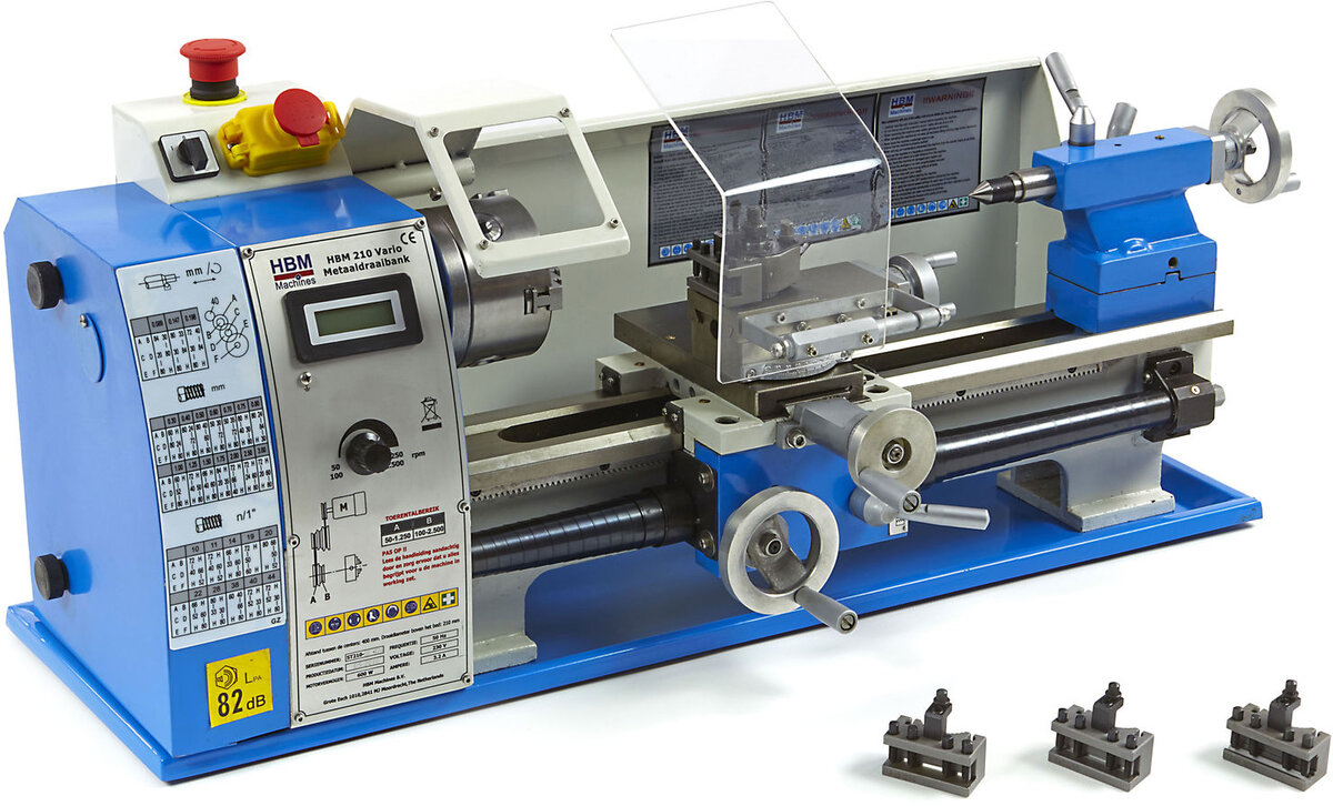 HBM 210 vario metal lathe with HBM a0 quick-change holder HBM 210 vario metal lathe with HBM a0 quick-change holder