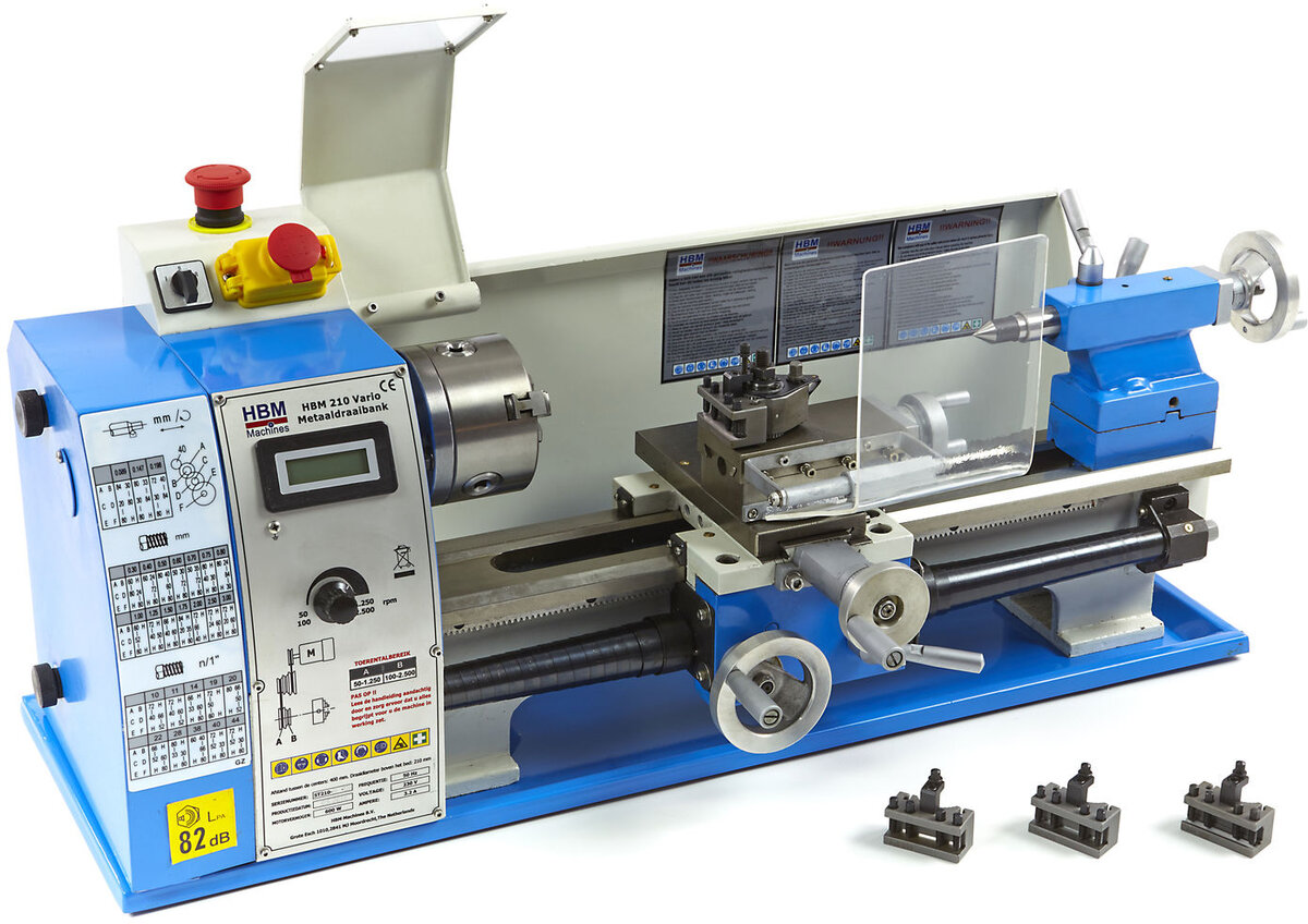 HBM 210 vario metal lathe with HBM a0 quick-change holder HBM 210 vario metal lathe with HBM a0 quick-change holder