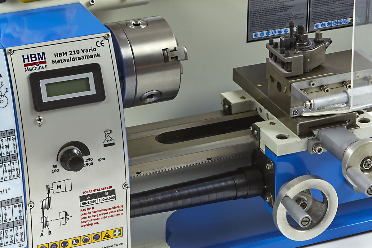 HBM 210 vario metal lathe with HBM a0 quick-change holder HBM 210 vario metal lathe with HBM a0 quick-change holder