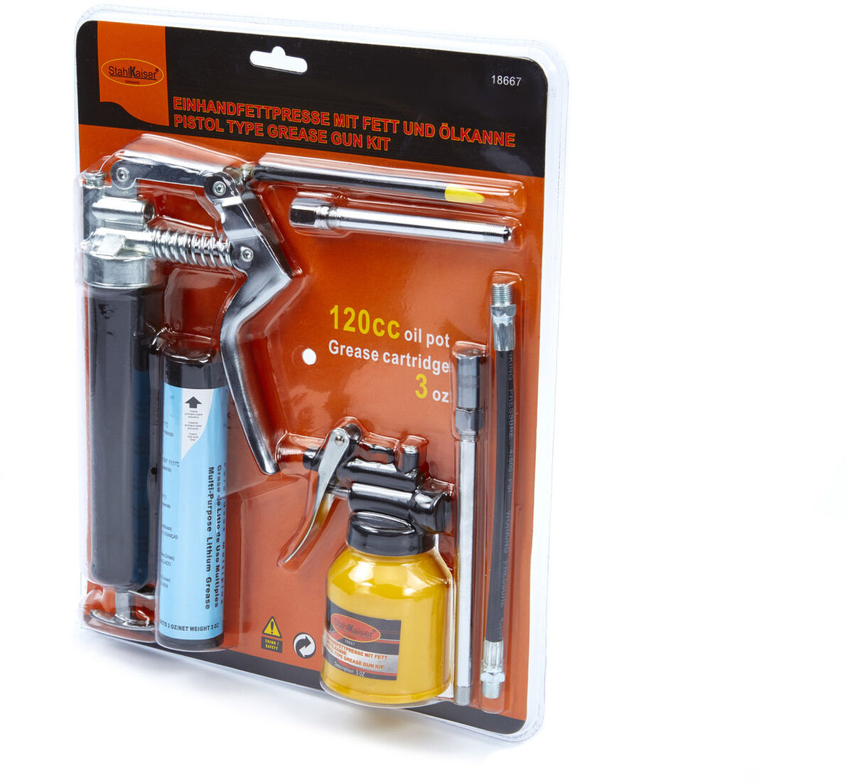 HBM-fettpistol med 120cc oljekanne HBM-fettpistol med 120cc oljekanne
