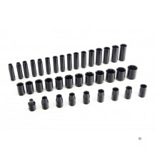 HBM 38 stykke lang og kort metrisk og engelsk strømuttakssett