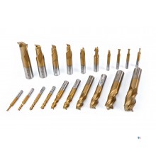HBM 20 stykke HSS - Tinnbelagt fresesett Modell 1 HBM 20 stykke HSS - Tinnbelagt fresesett Modell 1