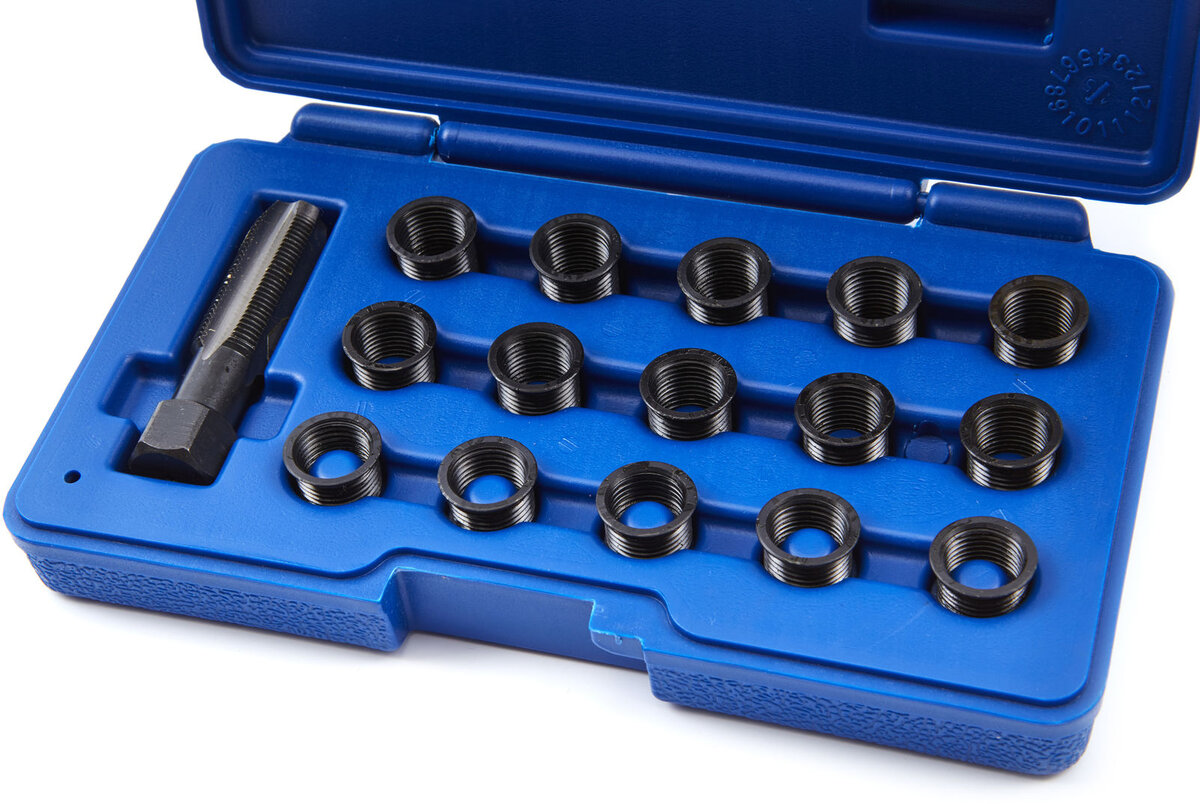 Hbm 16-delt trådreparationssæt til tændrør