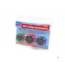 HBM 3-teiliges Handratschenset, Handratsche