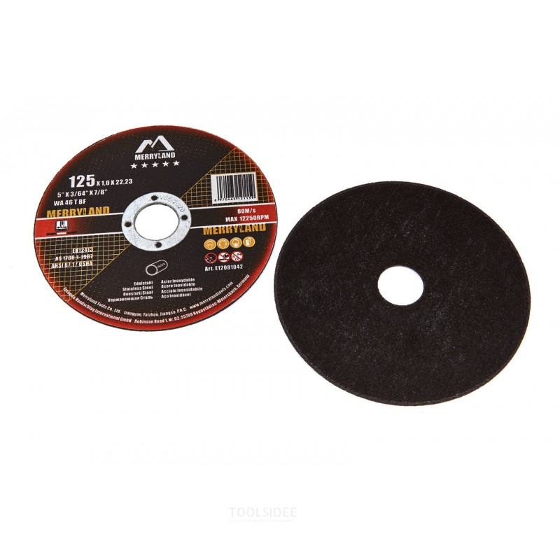 merryland stainless steel cutting disc for the angle grinder, packed per 25 pieces