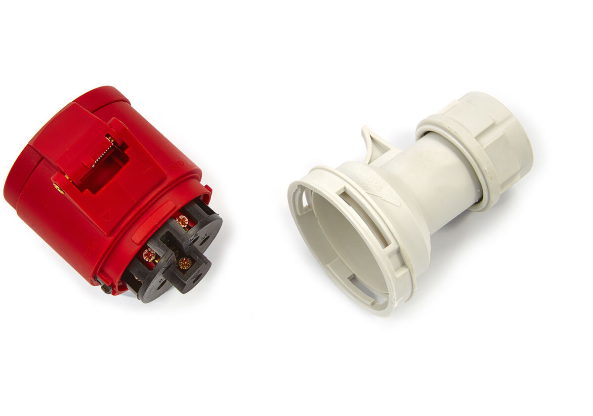 HBM cee form socket 400 volt 16a, 5 pole, 6h, ip44.