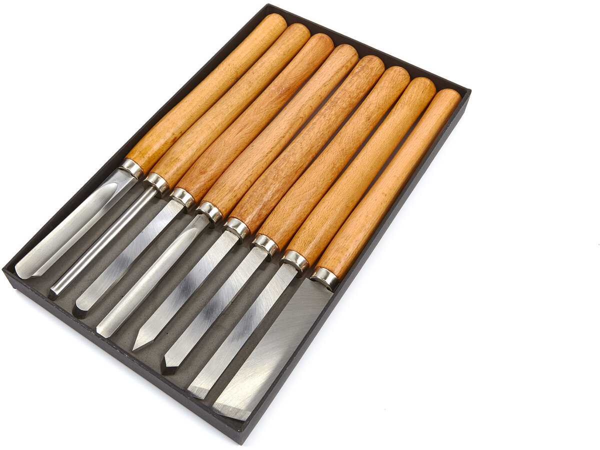 HBM 8-piece wood turning tool set