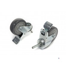 HBM Profi 100 mm. Dreiehjul med gjenget ende og brems HBM Profi 100 mm. Dreiehjul med gjenget ende og brems