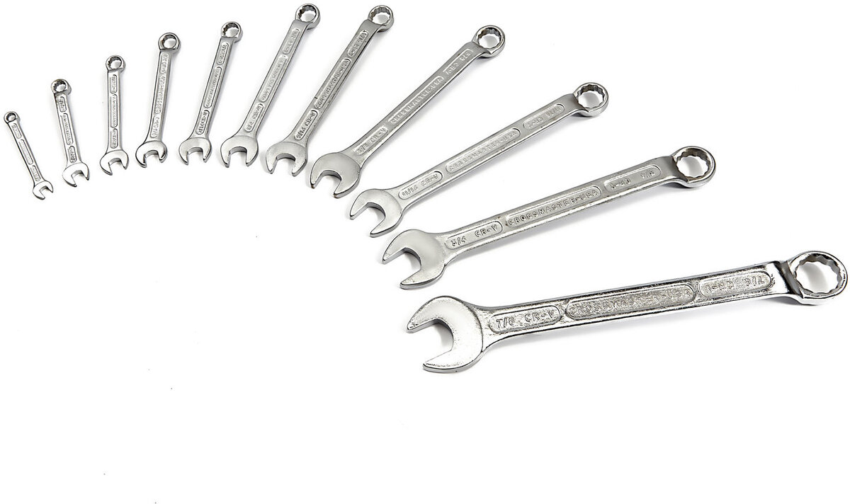 HBM 11 Stykke English Deep Stitch - Ring Spanner Set HBM 11 Stykke English Deep Stitch - Ring Spanner Set