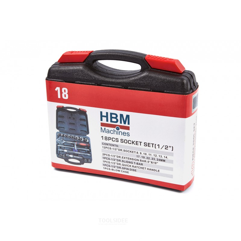 HBM 18-piece 1/2 socket set