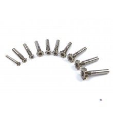 HBM 10-teiliger HSS M-2 T-Nut-Fräser-Satz
