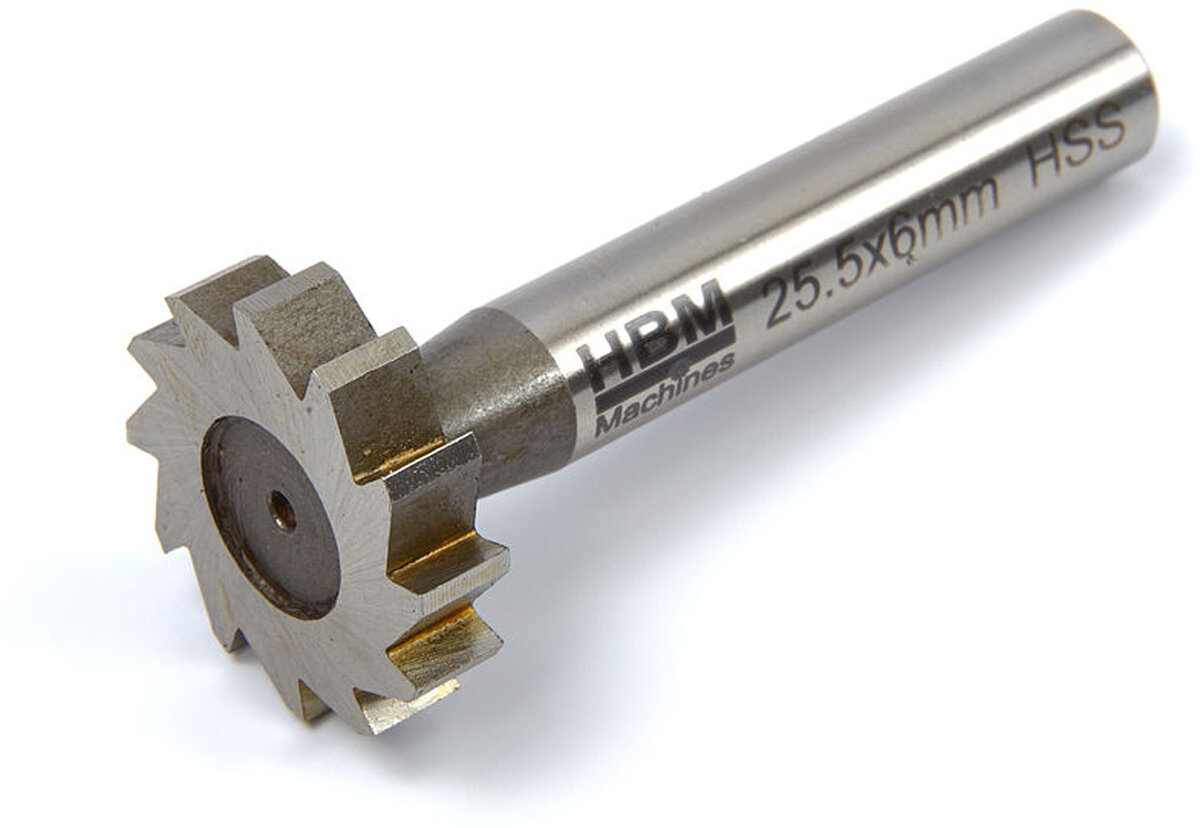 HBM 10-teiliger HSS M-2 T-Nut-Fräser-Satz