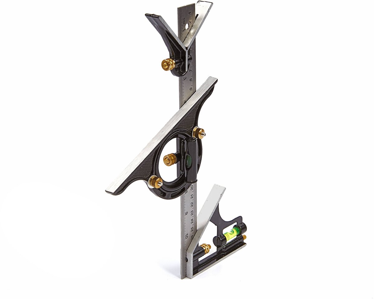 HBM 300 mm. 5-trinns justerbar vinkelmålesett