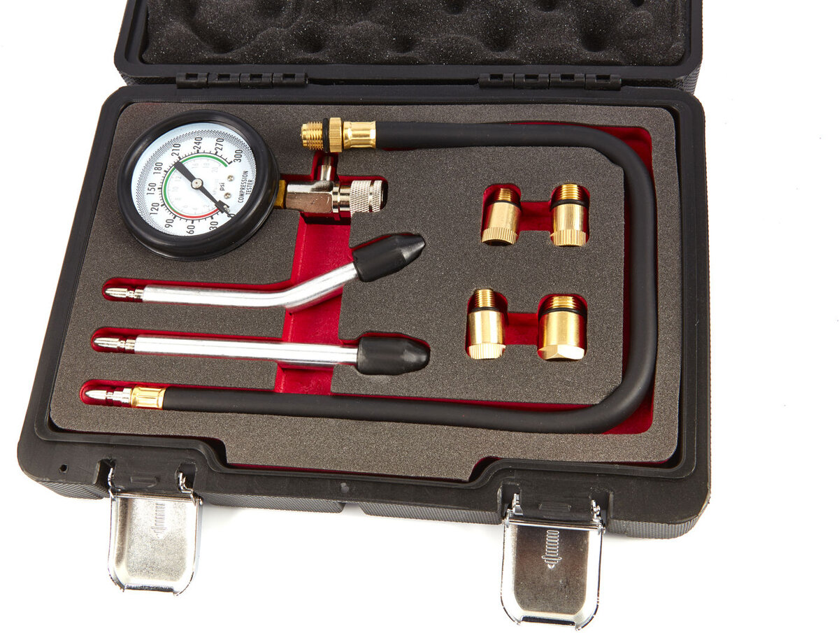 HBM 8-teiliges professionelles Kompressionsprüfgerät für Benzinmotoren