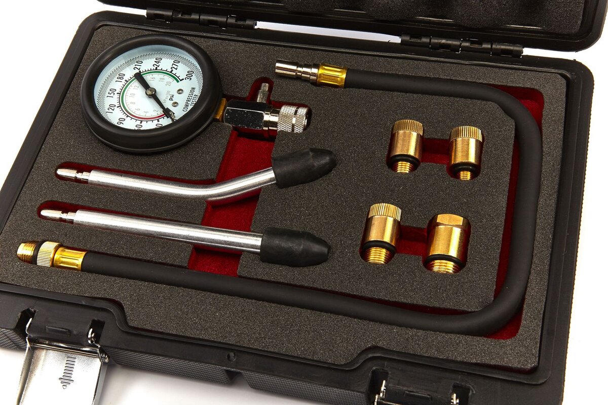 HBM 8-teiliges professionelles Kompressionsprüfgerät für Benzinmotoren