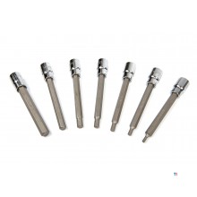 Hbm 7 stykke profi 3/8 ”lang sokkelsæt 3 - 10 mm model 2