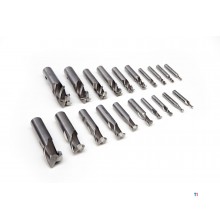 HBM 20 piece hss - 8% cobalt milling set