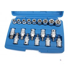 HBM 19 piece 1/2 internal and external torx socket set HBM 19 piece 1/2 internal and external torx socket set