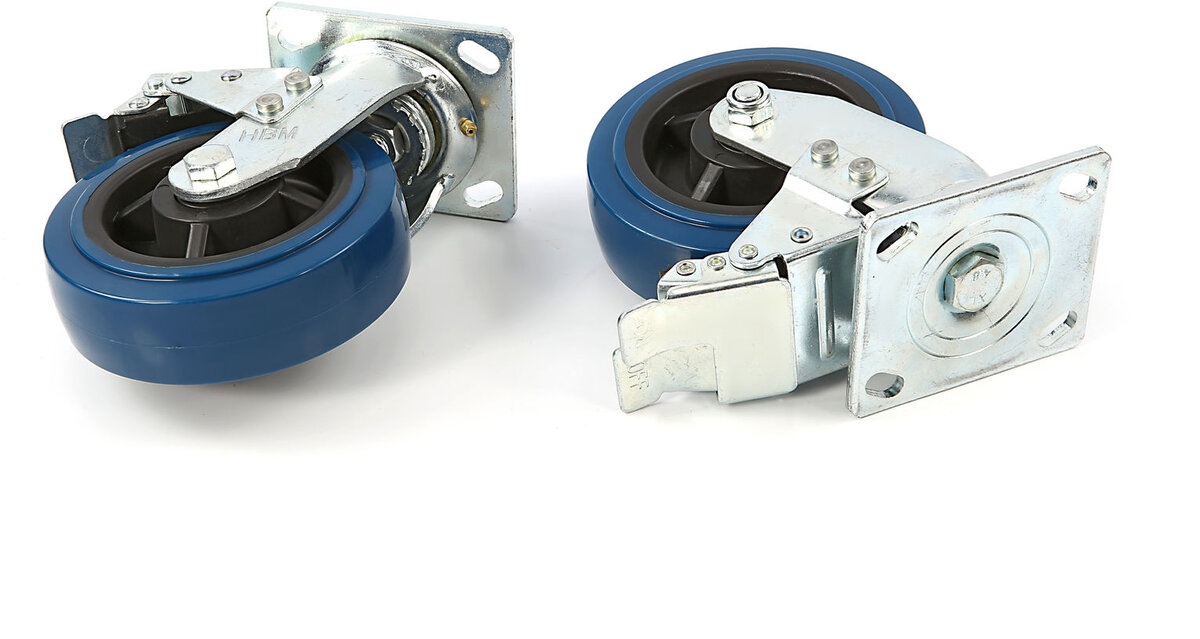 HBM Profi 150 mm. Dreiehjul med brems HBM Profi 150 mm. Dreiehjul med brems