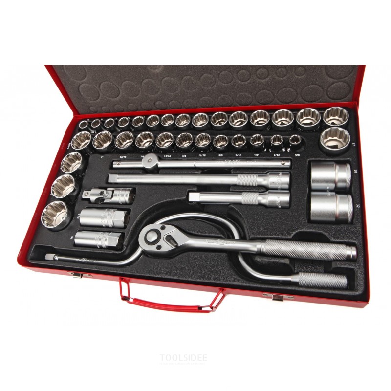 AOK 41 piece 1/2 professional socket set in metric and imperial sizes
