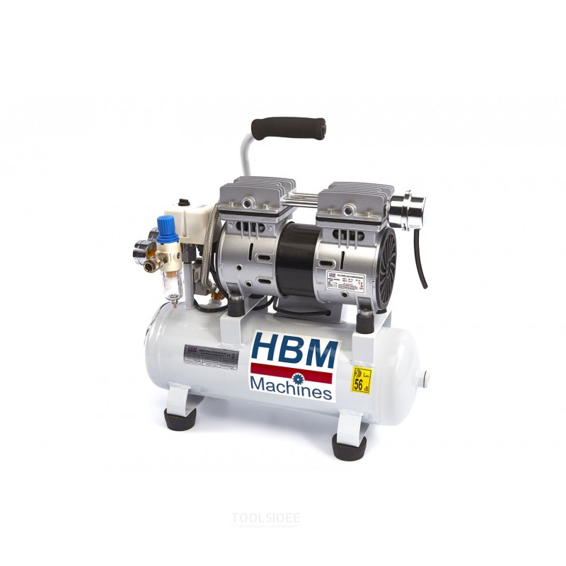 Compressore professionale HBM da 9 litri a bassa rumorosità