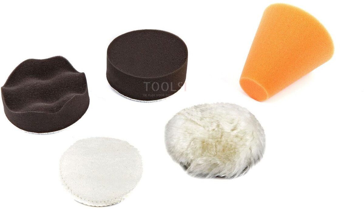 HBM 5-del 75 mm. Poleringssett til HBM Profi Poleringsmaskin, Sander på Batteri - 75 mm