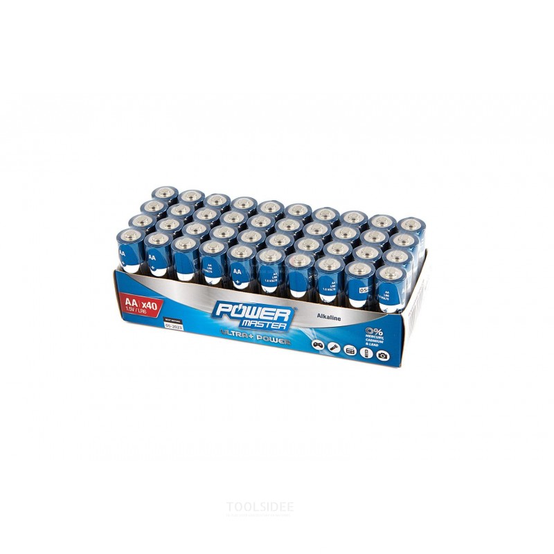Silverline aa super alkaliskt batteri lr6 - 40 delar