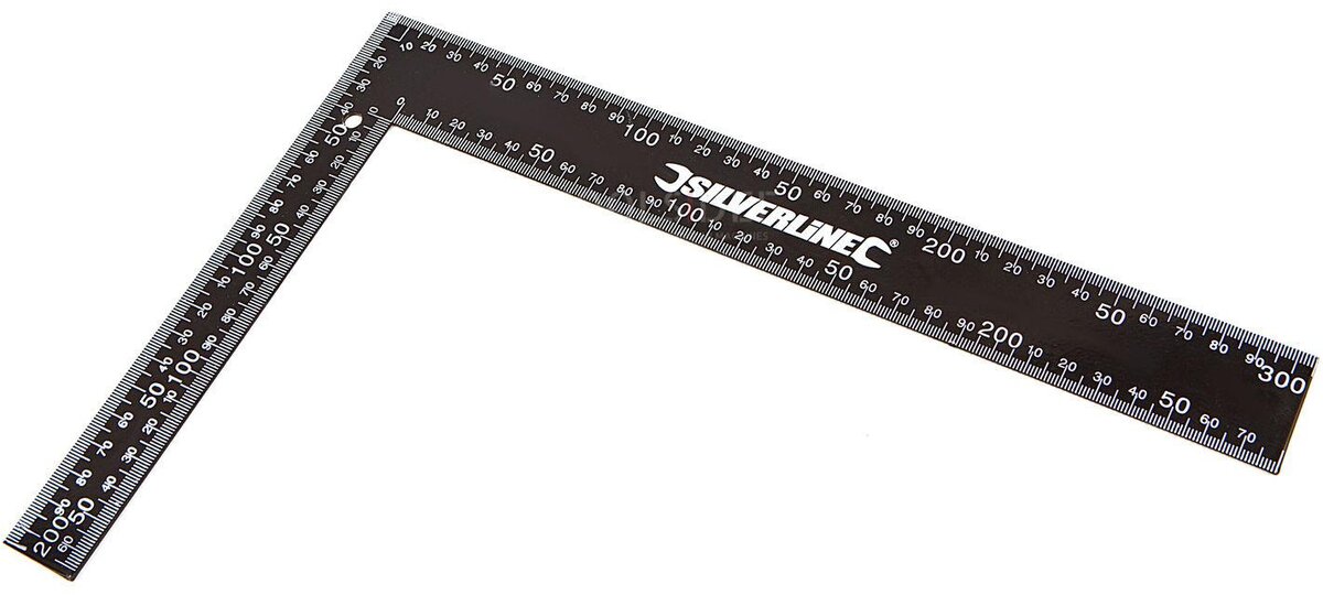 Sølvline 300 mm stål firkant