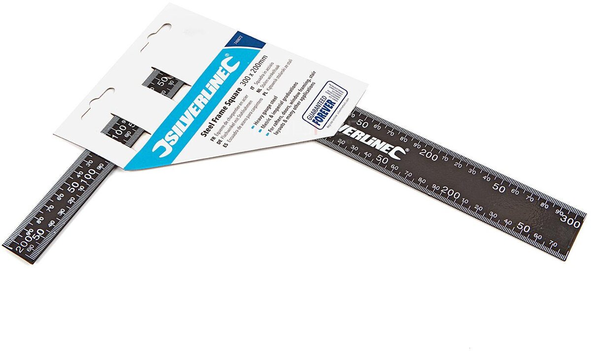 Sølvline 300 mm stål firkant