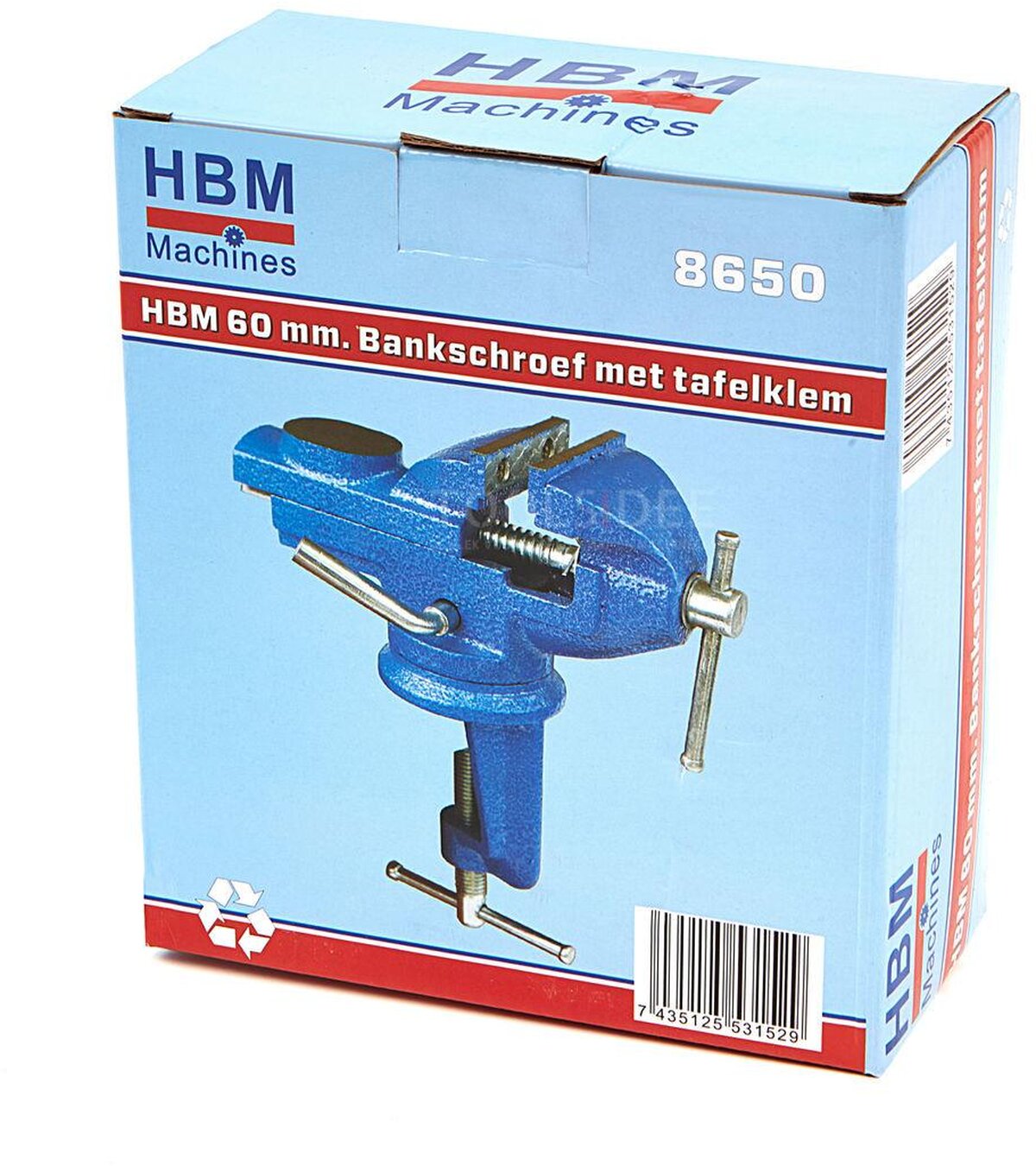 HBM 60 mm Schraubstock mit Tischklemme