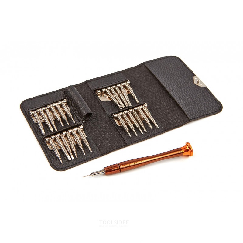 HBM 25-piece professional precision screwdriver set in a case