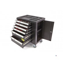 HBM Gevulde gereedschapswagen 154 Delig met 6 Laden BLACK EDITION
