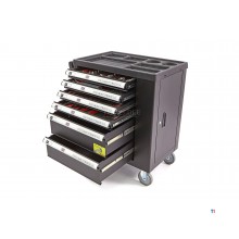 HBM Gevulde gereedschapswagen 154 Delig met 6 Laden BLACK EDITION
