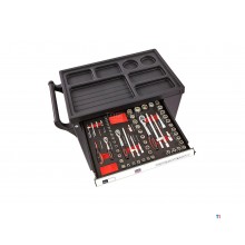 HBM Gevulde gereedschapswagen 154 Delig met 6 Laden BLACK EDITION
