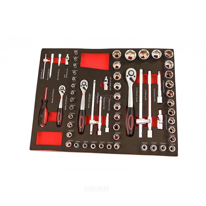 HBM Gevulde gereedschapswagen 154 Delig met 6 Laden BLACK EDITION
