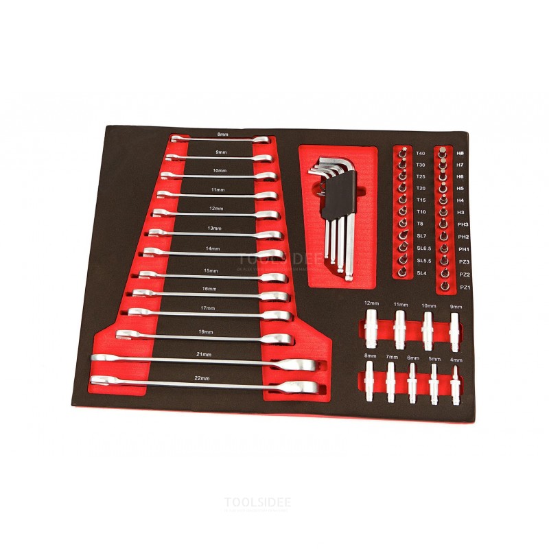 HBM Gevulde gereedschapswagen 154 Delig met 6 Laden BLACK EDITION
