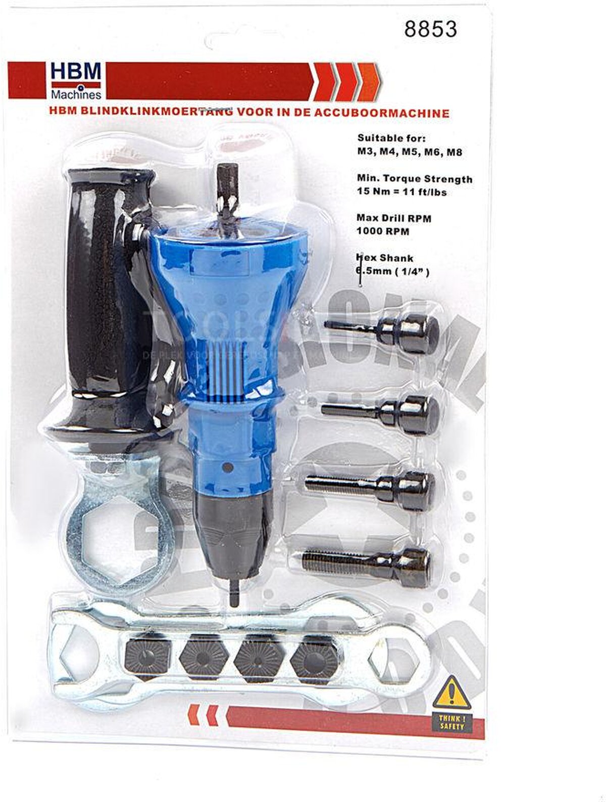 HBM Blind nitte tanger for den trådløse boringen