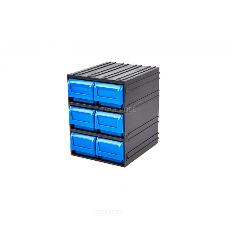 Tayg Armoire à tiroirs 6 bacs, armoire d'assortiment, système de stockage en plastique