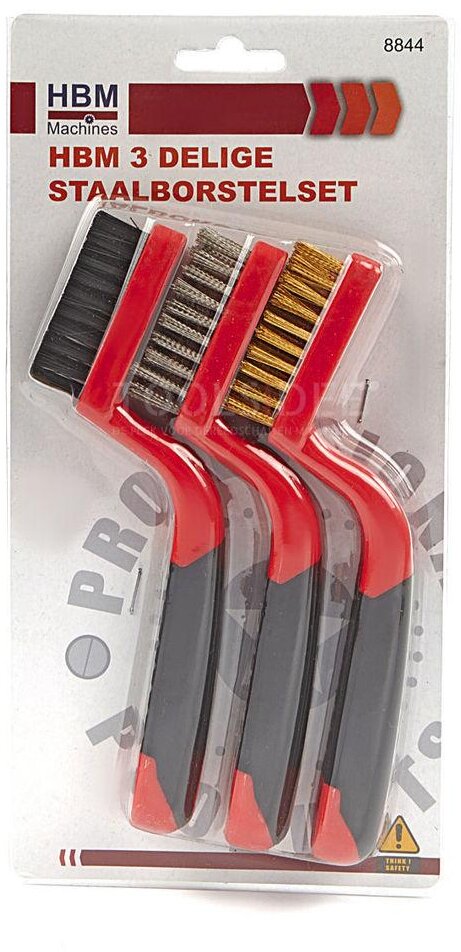 HBM 3-piece wire brush set